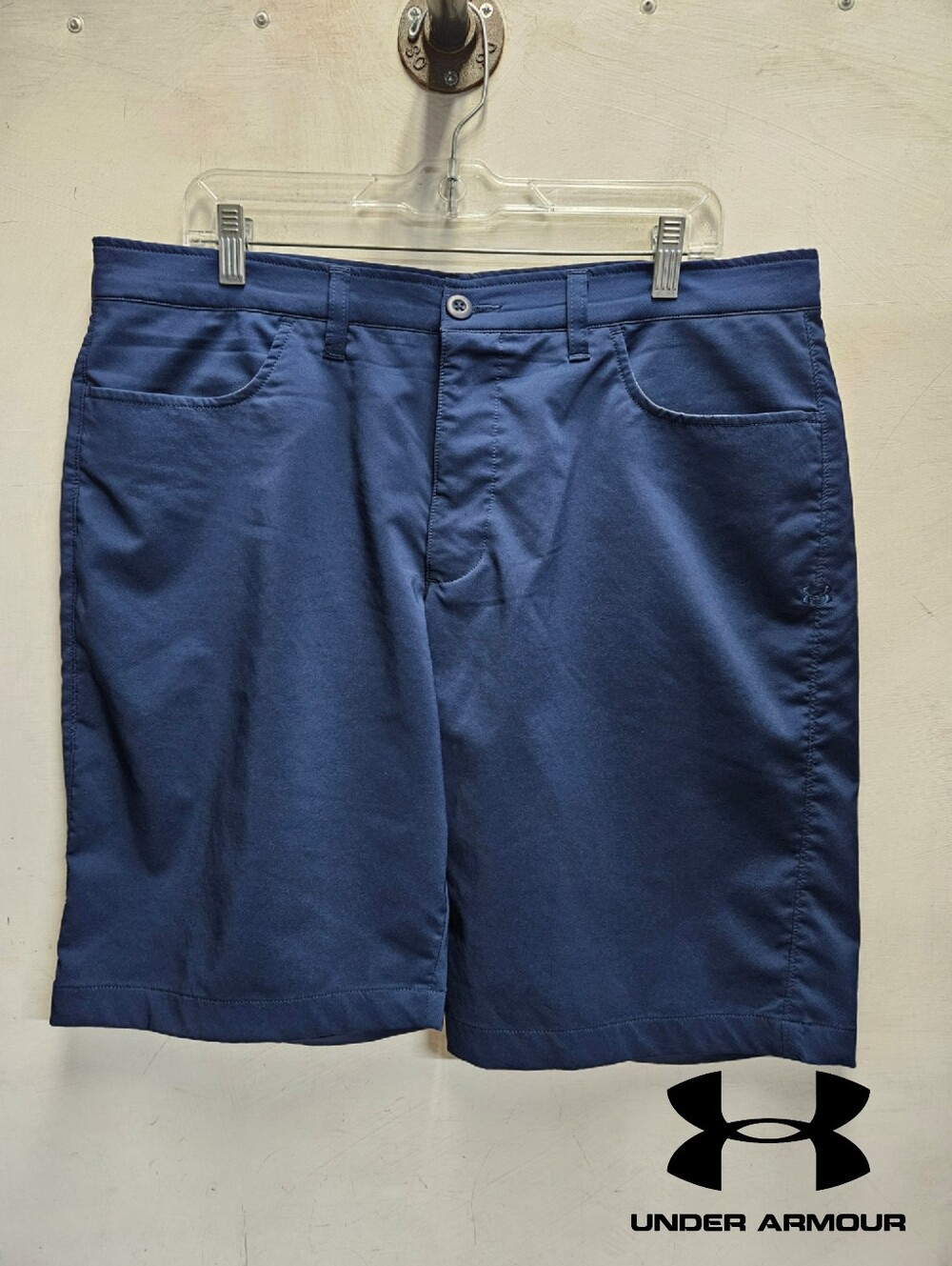 UA Under Armour Navy Golf Athletic Shorts Mens Size 38 Navy Blue